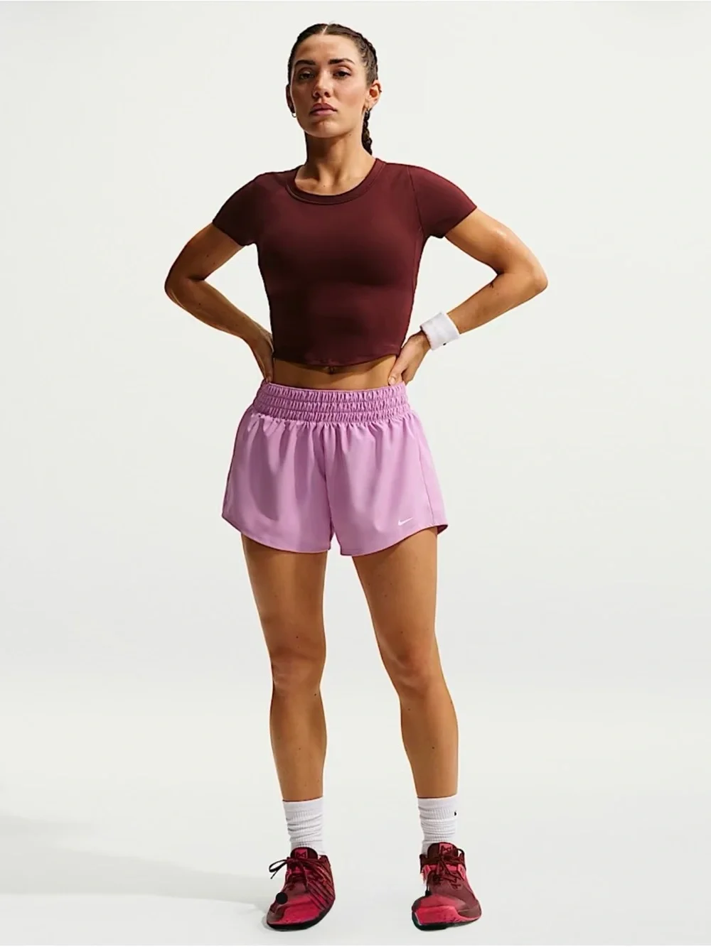 NWT Nike One Women's Dri-FIT Mid-Rise 3" Brief-Lined Shorts Size S (4-6) - Picture 1 of 7